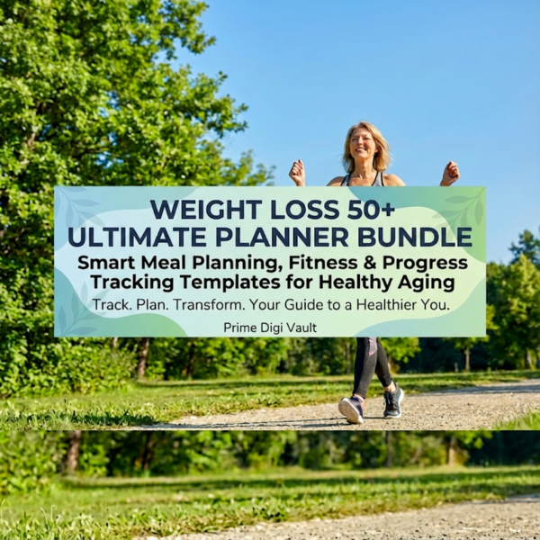Weight Loss 50+ Ultimate Planner Bundle : Smart Meal Planning, Fitness & Progress Tracking Templates for Healthy Aging