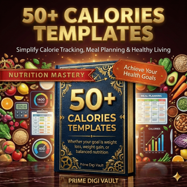 50+ Calories Templates - Simplify Calorie Tracking, Meal Planning & Healthy Living